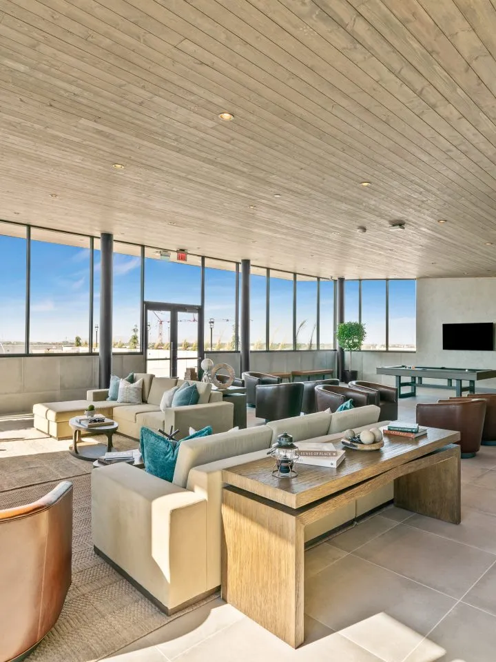 Rooftop clubhouse with panoramic views at Salt Lake Crossing.
